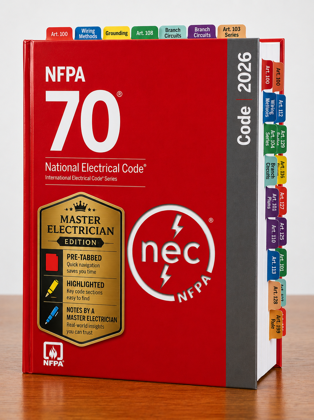 2026 NFPA 70® NEC® Texas Exam Edition — Tabbed, Highlighted & Master Electrician Notes