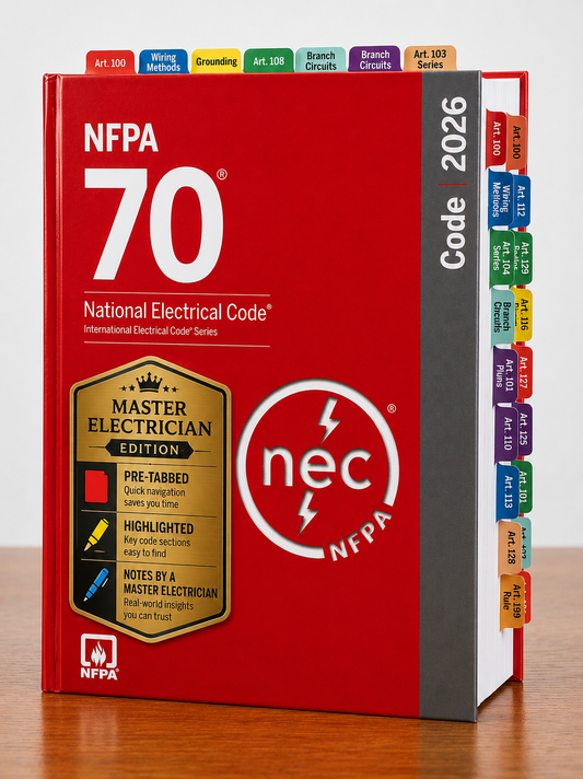 2026 NFPA 70® NEC® Texas Exam Edition — Tabbed, Highlighted & Master Electrician Notes