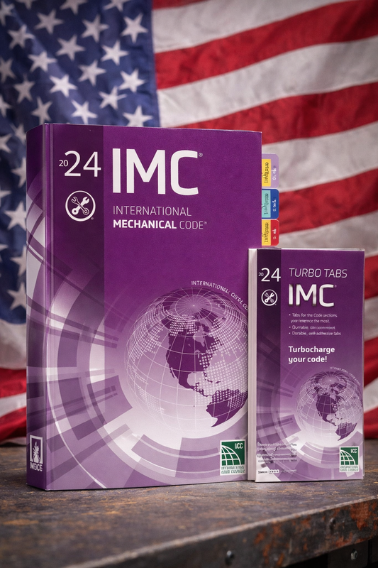 Official IMC International Mechanical Code 2024 with Index Tabs for HVAC Techs & Mechanical Contractors