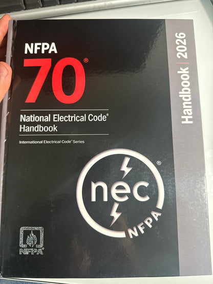 NFPA 70 National Electrical Code Handbook with Index Tabs for Electricians & Apprentices
