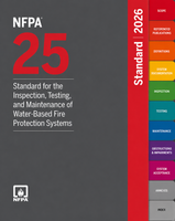 NFPA 25 2026 Edition Tabbed For You - Standard For The Inspection, Testing, and Maintenance of Water-Based Fire Protection Systems
