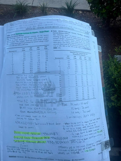 NFPA NEC 2026 Edition Tabbed, Highlighted, and with notes written by a master electrician for the Journeyman/Master Electrician exam