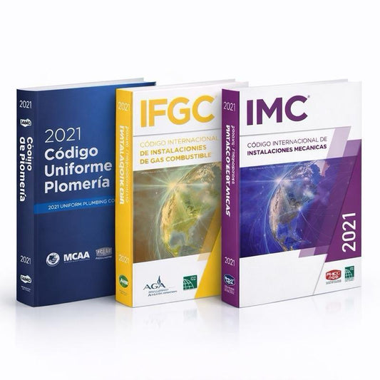 Texas Paquete Completo de Códigos HVAC en Español 2021 – IMC + IFGC + UMC para Examen de Licencia