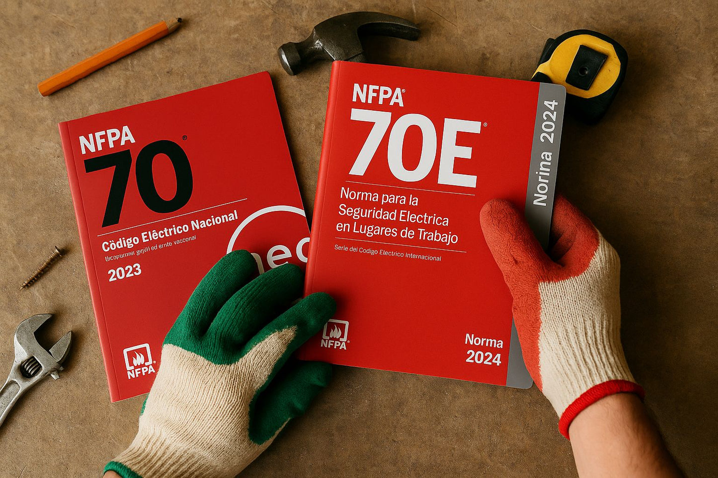 National Electrical Code en Español del NEC 2023 + Edición en Español de NFPA 70E – Kit Definitivo para Electricistas Hispanohablantes | Estándares Eléctricos Completos