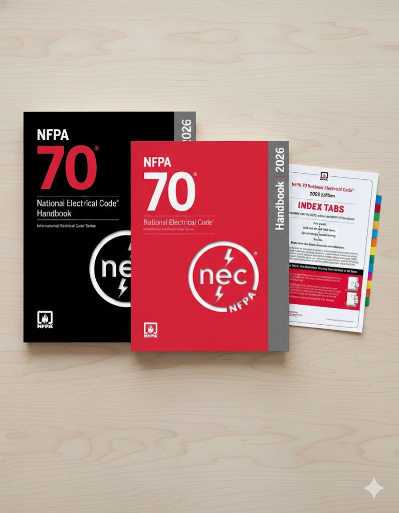 NEC 2026 Edition Electrician's Complete Bundle - NEC Handbook & Codebook with Index Tabs
