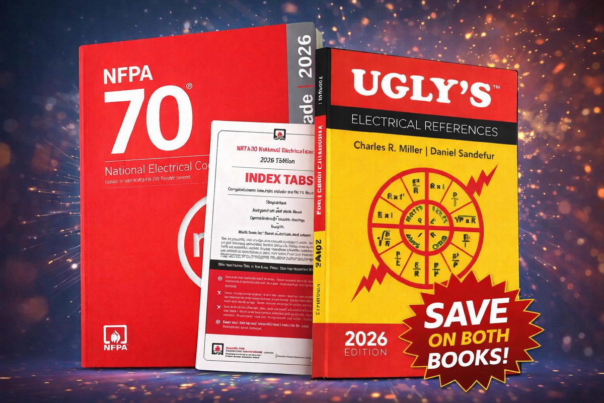 NFPA 70 2026 National Electrical Code with Index Tabs and Ugly's Electrical References Electrician's Bundle