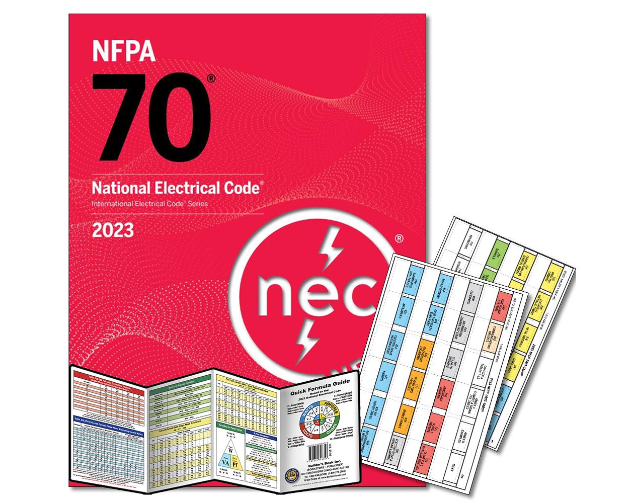 NFPA 70 National Electrical Code 2023 Spiralbound Edition with Index Tabs