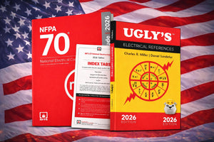 NFPA 70 2026 National Electrical Code with Index Tabs and Ugly's Electrical References Electrician's Bundle