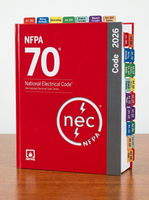 NFPA 70 2026 National Electrical Code codebook front cover with tabs