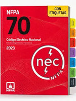 NFPA 70 NEC 2023 en Español con Etiquetas Instaladas – Código Eléctrico Nacional 2023 Tabulado