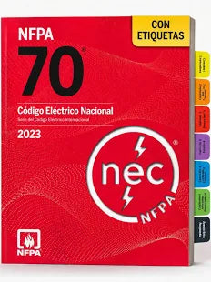 NFPA 70 NEC 2023 en Español con Etiquetas Instaladas – Código Eléctrico Nacional 2023 Tabulado