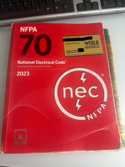 Texas Special 2023 NEC Codebook - Tabbed, Highlighted, and with Notes Written by a Texas Master Electrician